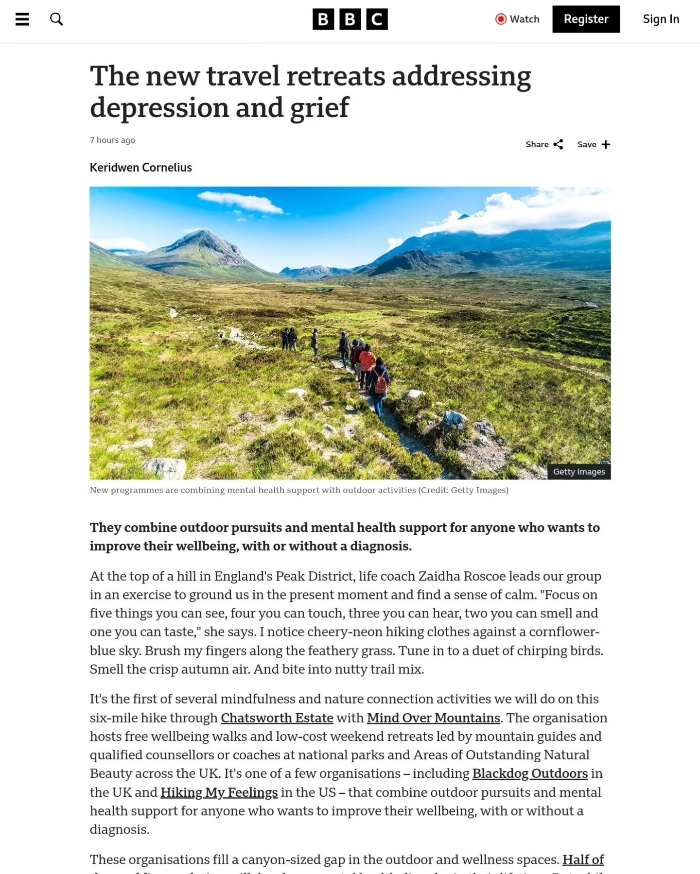 Thank you for crashing our website, @bbc! 

Kicking off 2025 with a surprise mention in this article about innovative travel experiences that support mental health is EXACTLY the energy we are looking for this year. We are so grateful to be included 