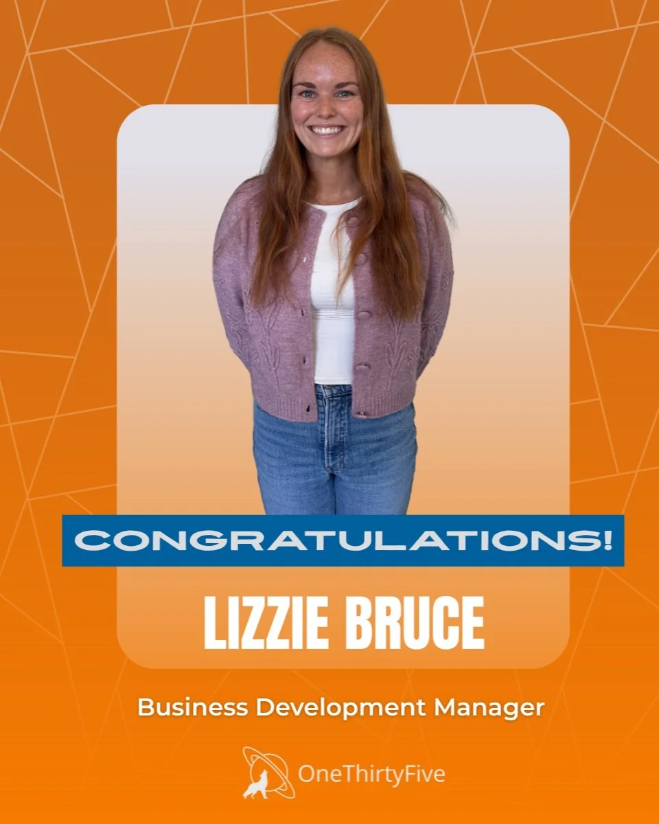 We're excited to celebrate Lizzie Bruce&rsquo;s promotion from BDR to Business Development Manager! 🎉

Lizzie joined OneThirtyFive just over a year ago after graduating from John Carroll University, and she&rsquo;s made an impact from day one.

Her 