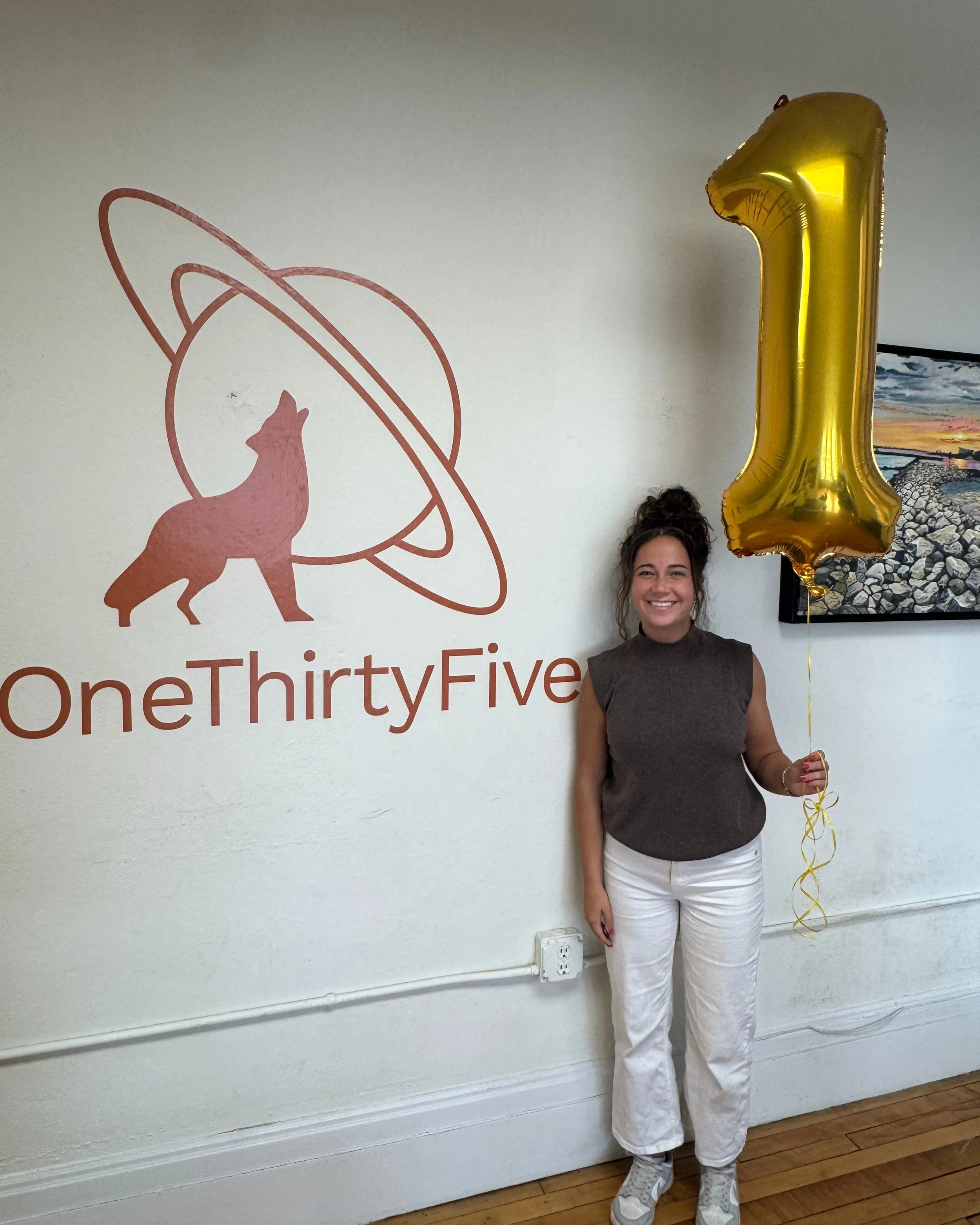 A little late, but a big congratulations to Annie Orbash on 1 year with OneThirtyFive! 🎉 We&rsquo;re lucky to have her bubbly personality, infectious giggles, and energy in the office every day!
.
.
.
.
.
#OneThirtyFive #ohiostate #GoldenFlashes #Oh