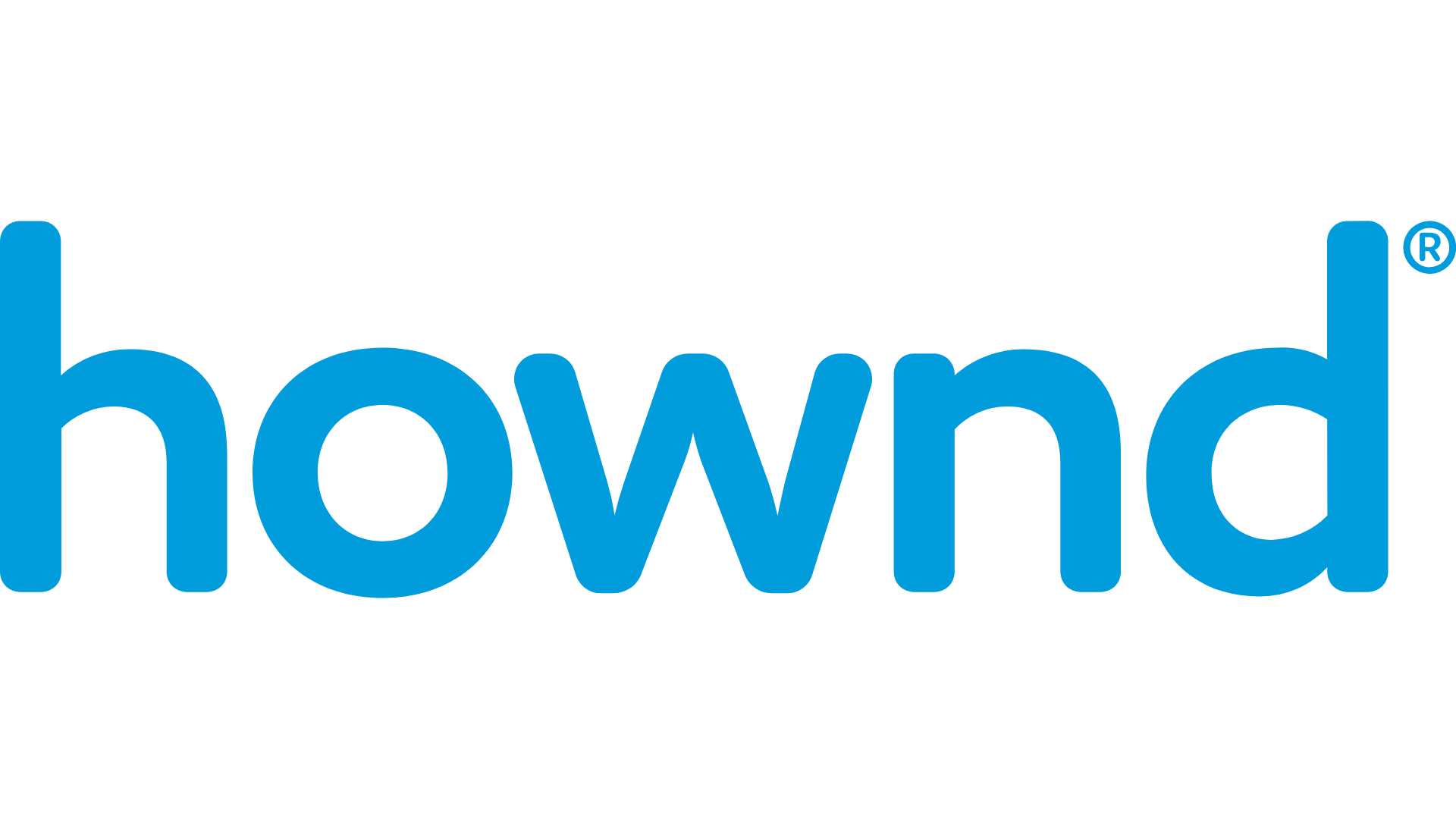 Blue text that reads 'hownd' on a white background.