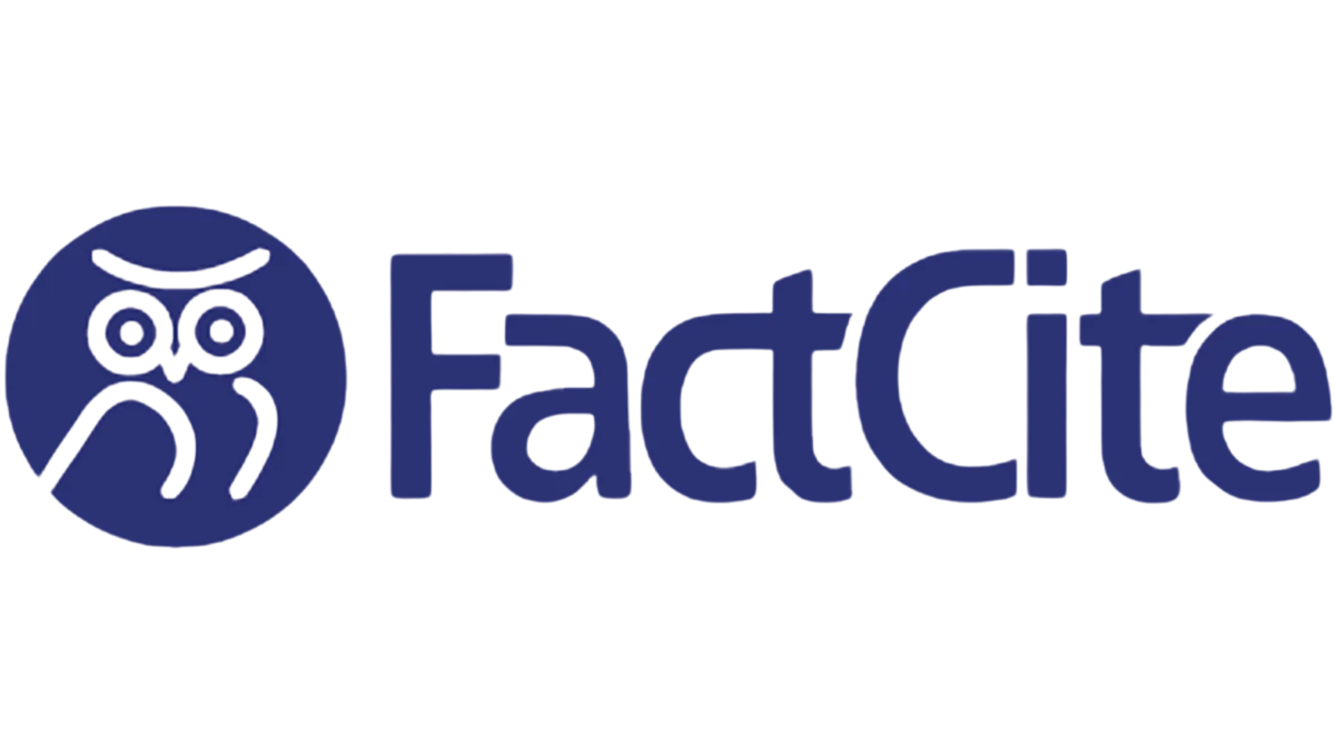 FactCite logo featuring a stylized owl face icon and the word FactCite in blue text.