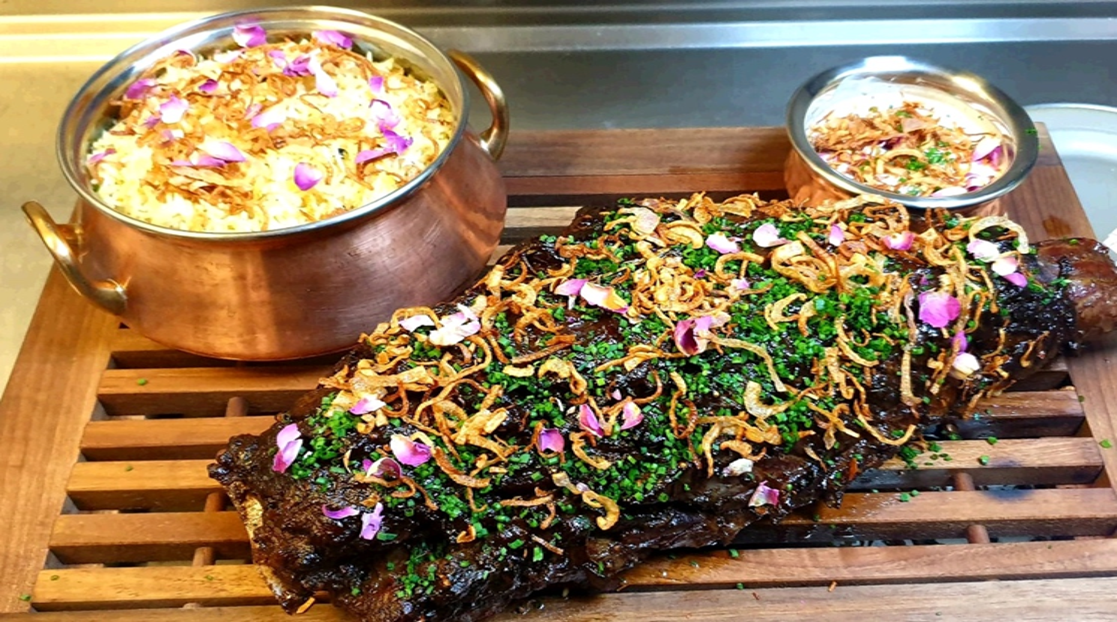 Baked leg of lamb