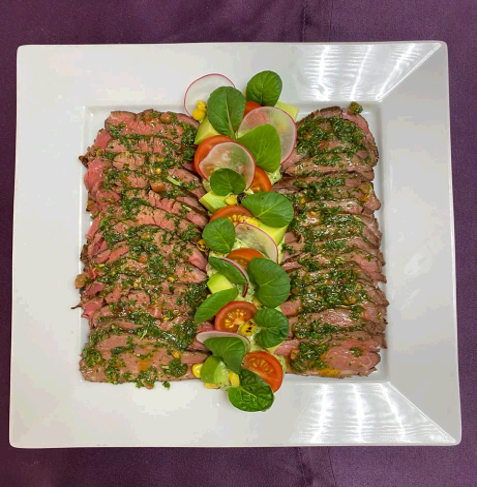 Steak , avocado,chimichurri