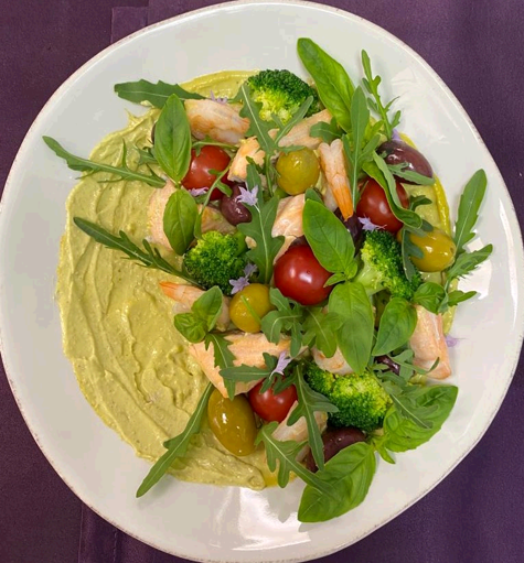 Italian prawn and salmon salad