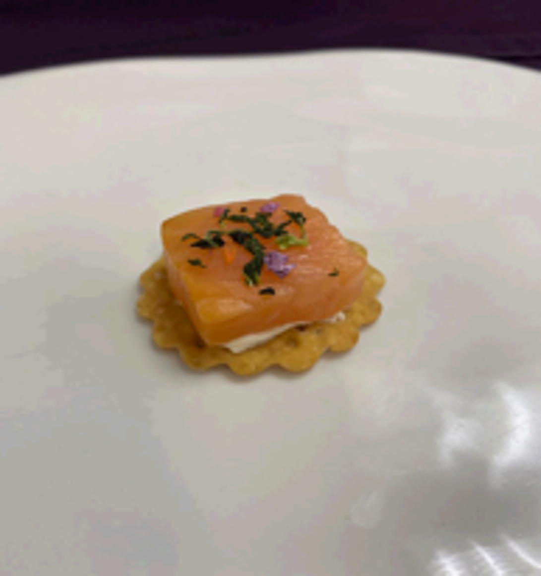 Smoked salmon and cream cheese
