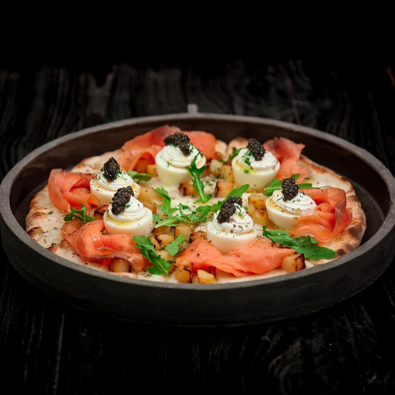 Smoked Salmon & Caviar Pizza