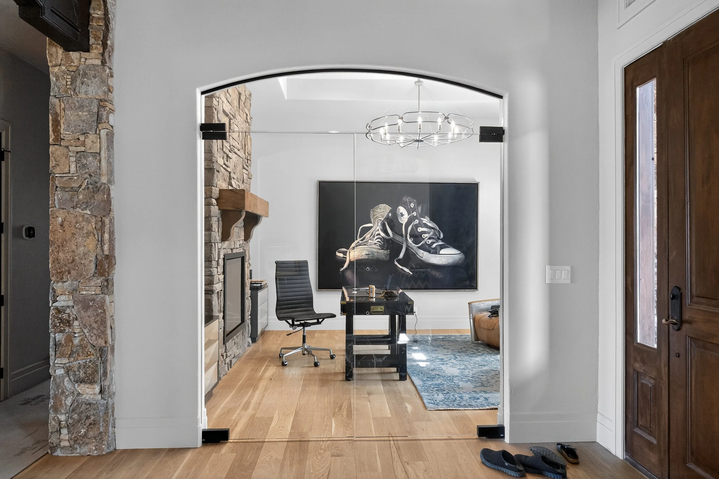 Custom glass office doors