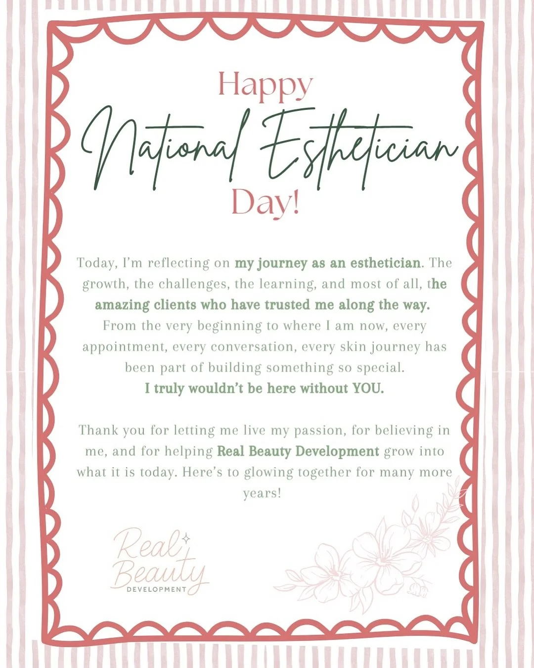 ✨ Happy National Esthetician Day ✨
From a tiny room with a big dream&hellip; to a full studio filled with love, growth, and you. 🫶

After 13 years as a full-time makeup artist, I decided to change paths &mdash; trading my makeup brushes full time fo