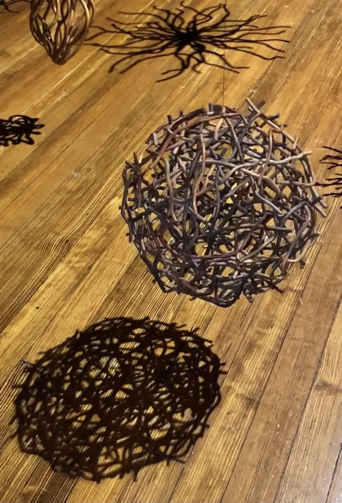 "Earth," with shadow, Curly Willow