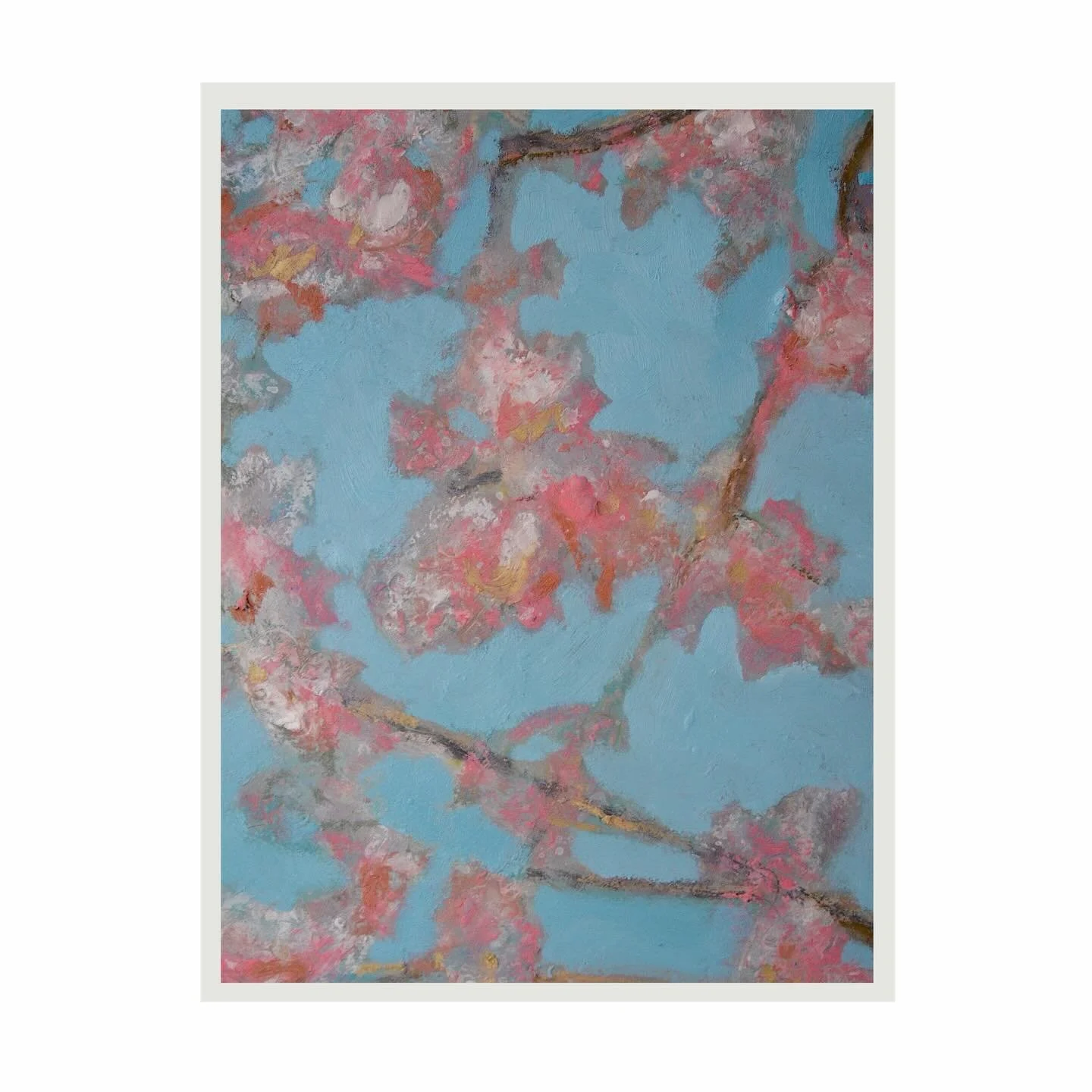 Peak bloomin! Close up of a Tidal Basin painting I started last year and finally finished 🌸