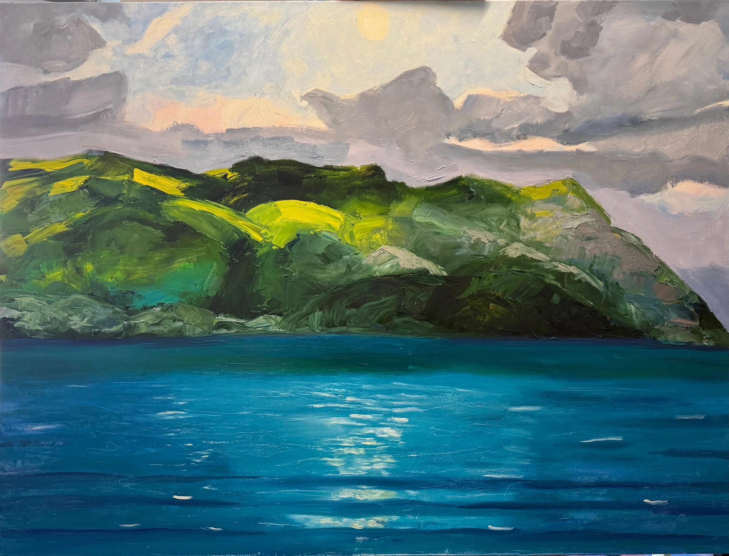 Watching Mañana Island, Oil on Canvas, 36" x 48", October 2026