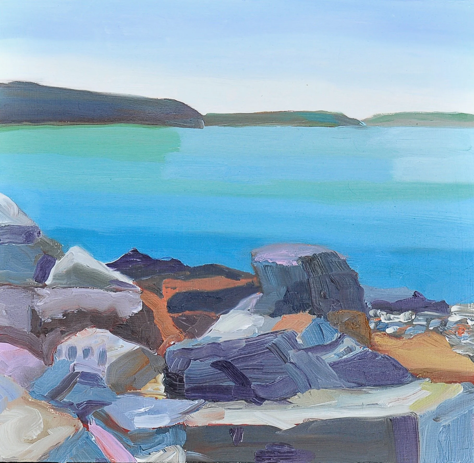 Bernard Maine, oil on panel, 8"x 8” July 2026
