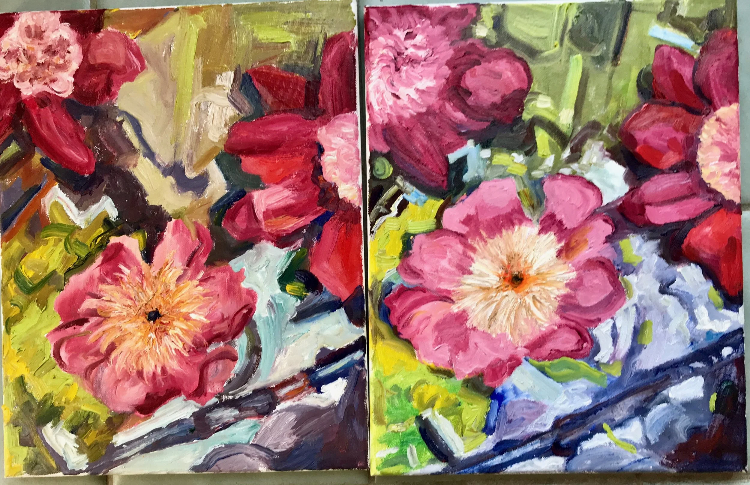 Ephemeral, Oil on Canvas, Diptych, 9" x 12" 2018

All images © 2026 Adele Drake