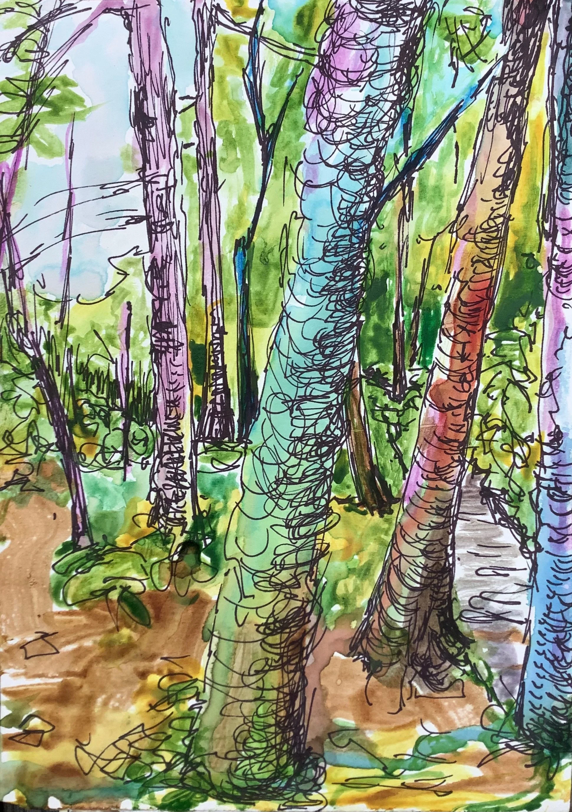 Tree Dance, watercolor on paper, 9"x 12", 2021


All images © 2026 Adele Drake