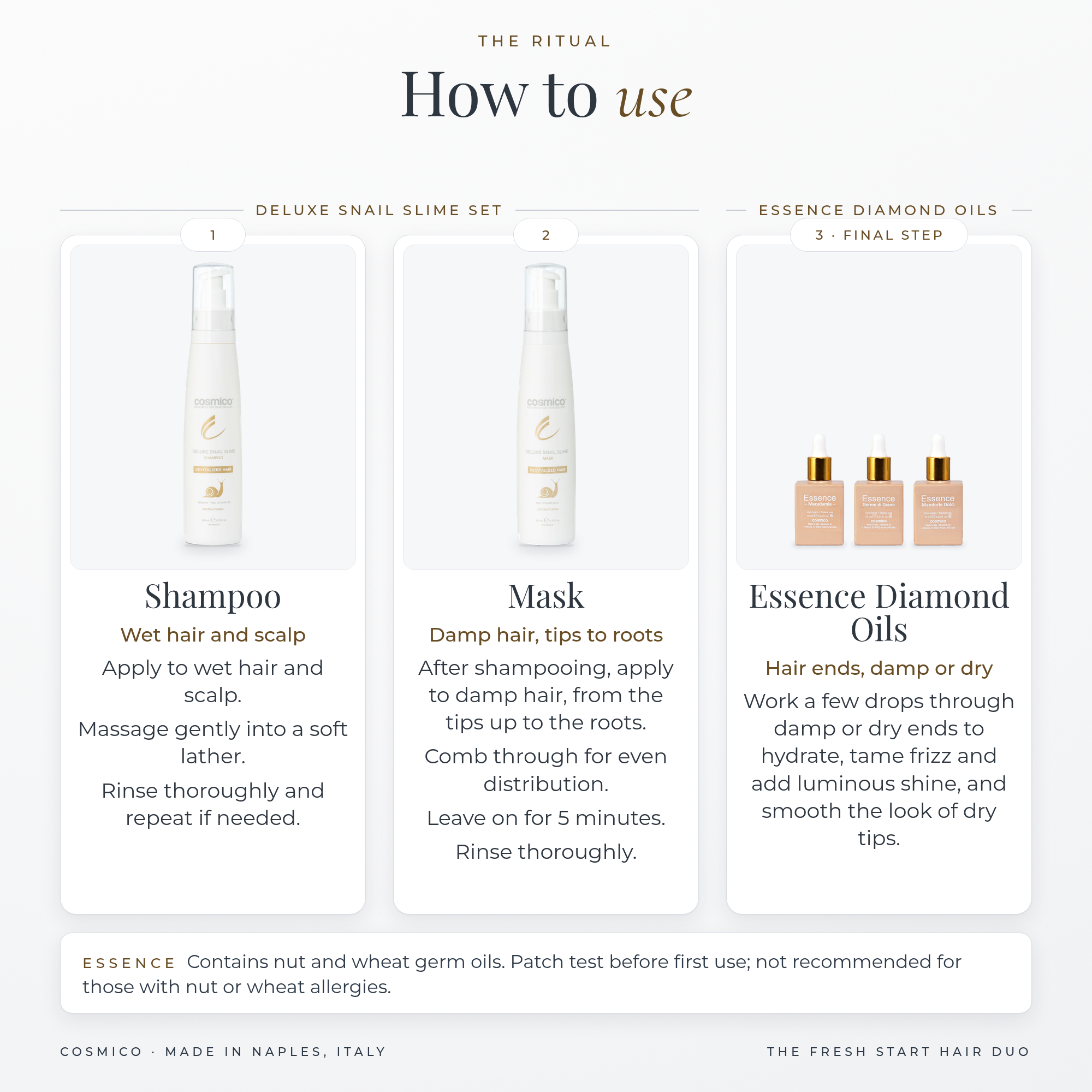 The Fresh Start Hair Duo – Cosmico Cosmetics how to use