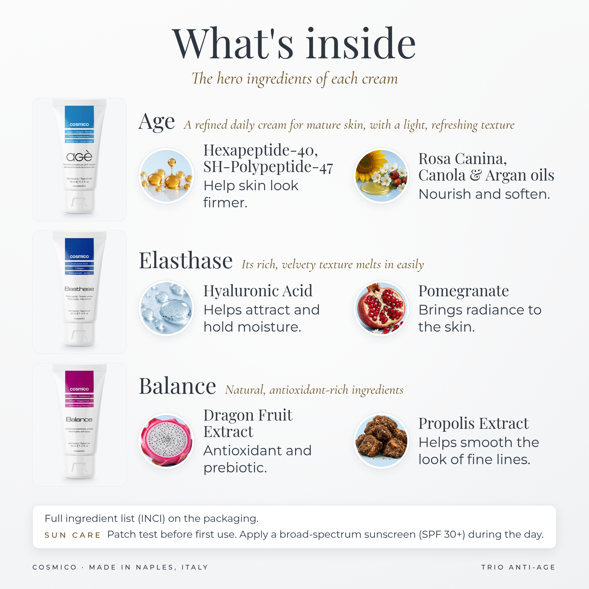 Trio Anti-Age key ingredients