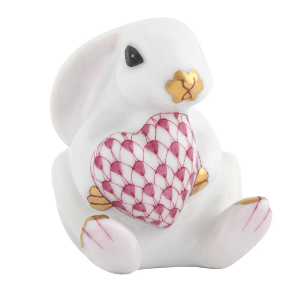 Bunny With Heart - Raspberry - Herend