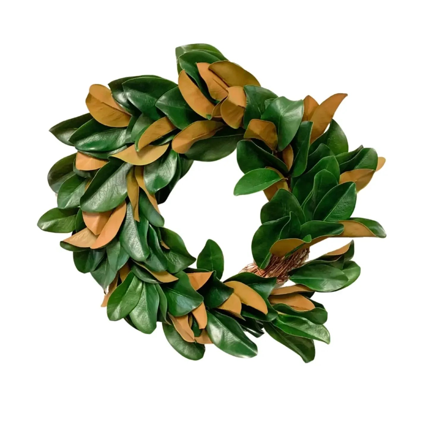 Faux Botanical Magnolia Leaf Wreath 27"
