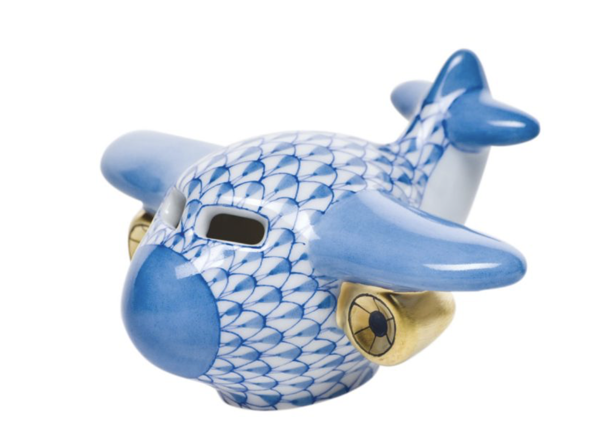 Airplane - Blue - Herend