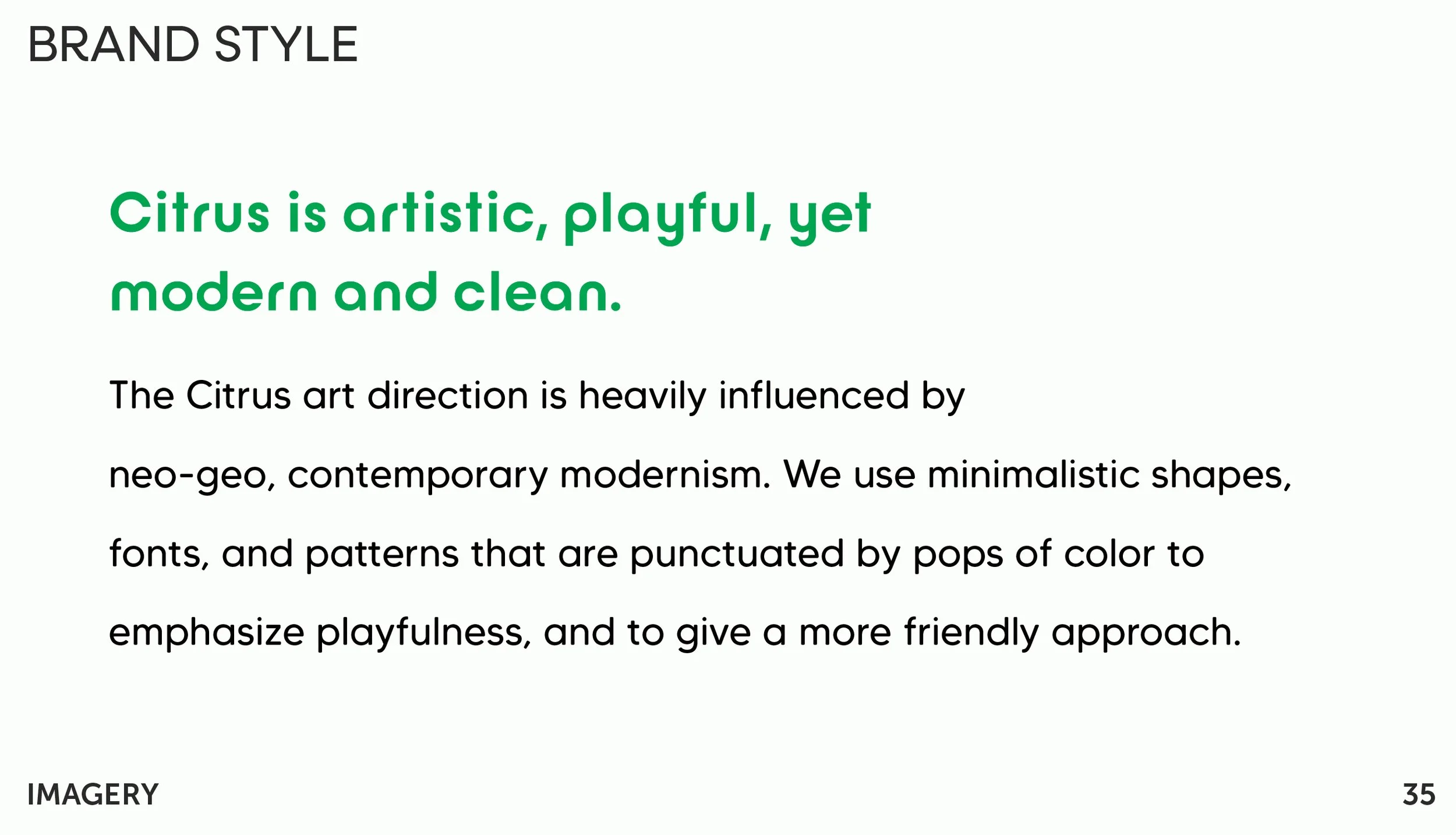 Citrus Identity Guide Brand Style