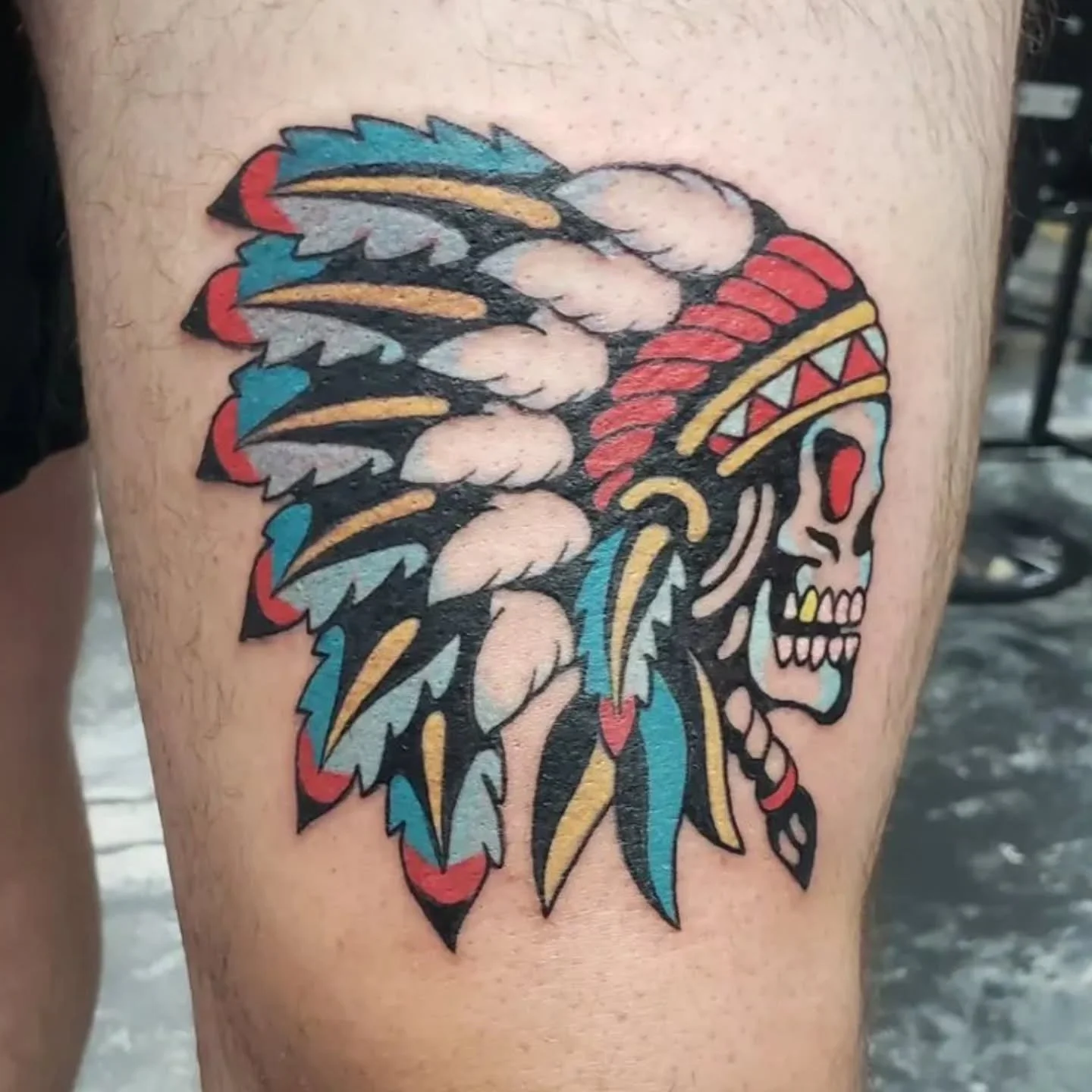 Traditional Indian skull Tattoo💀💥
Message Austin's Ink on fb 
Austin_americanink Instagram 
To book😁