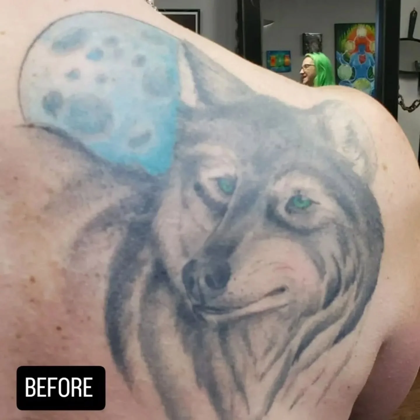 Kudos to a great client!💥 Austin got to fix her wolf tattoo and it was a blast. Austin is passionate about cover-ups and fix-ups - no problem's too big! 
To book, message Austin's Ink on fb or Austin_americanink on Instagram
@phdpiercings @Austin_am