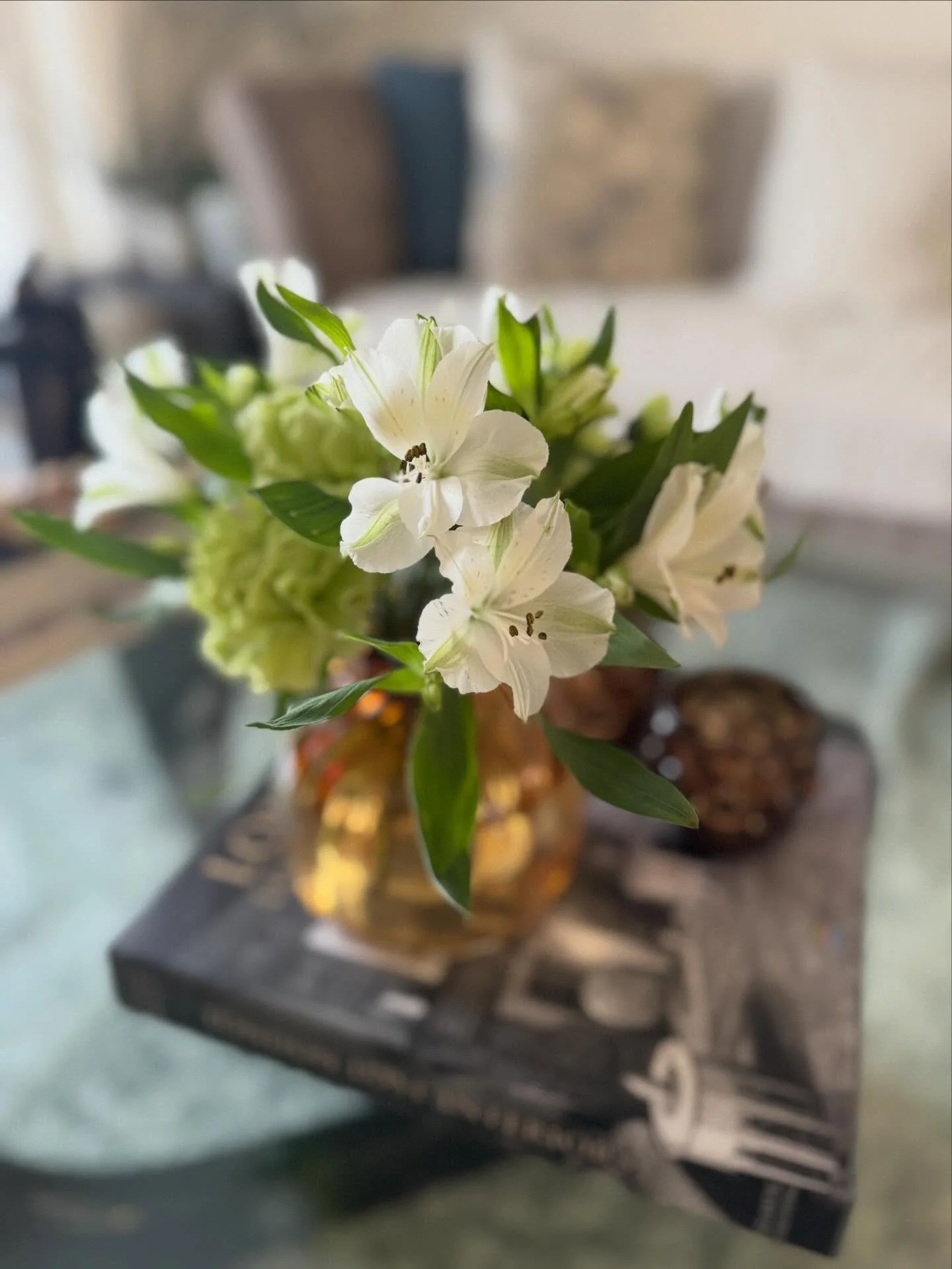 Nothing brings a home to life quite like fresh flowers. 
A simple styling tip that adds warmth, texture, and a fresh touch in seconds