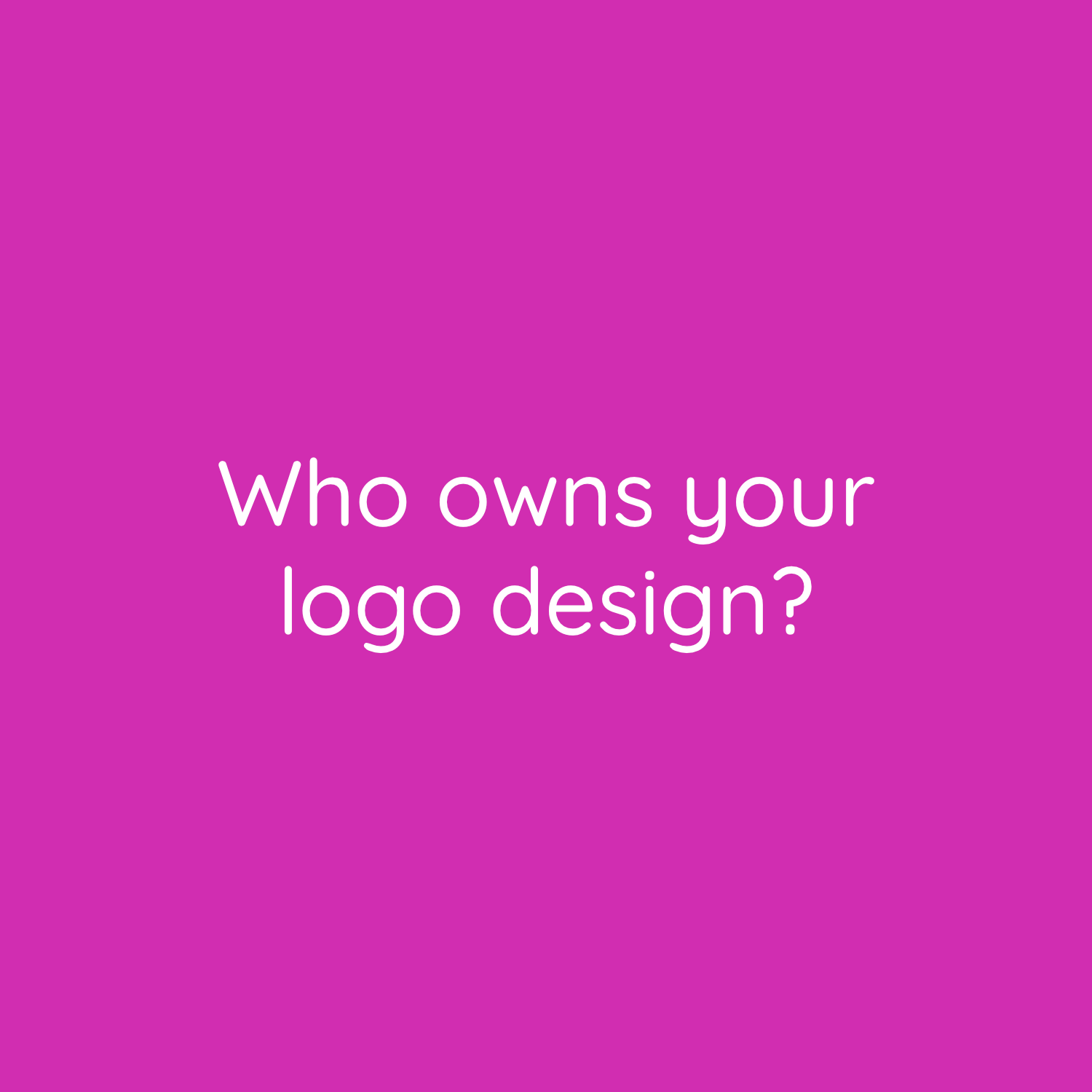 One of the most common questions I get asked before designing a logo is:
