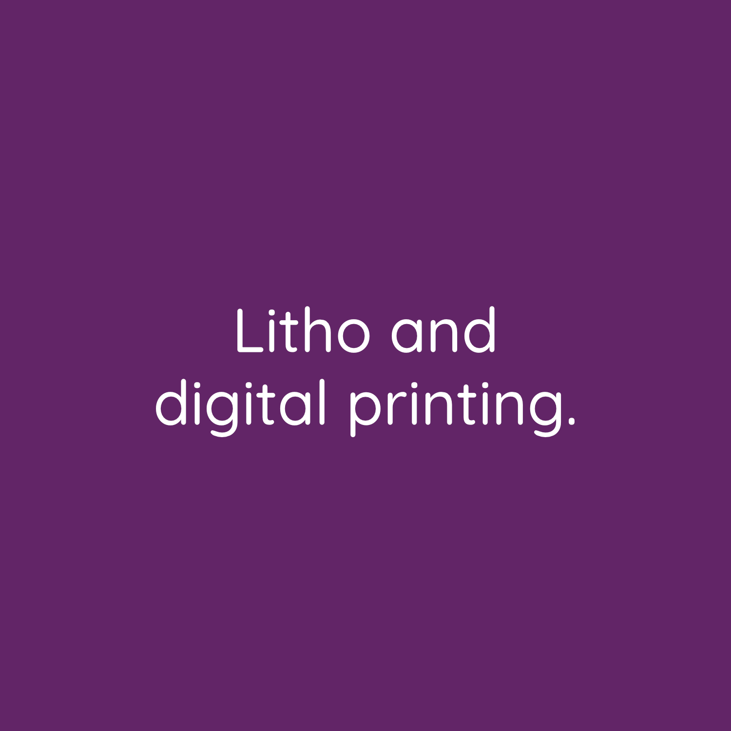What is the difference between litho and digital printing?