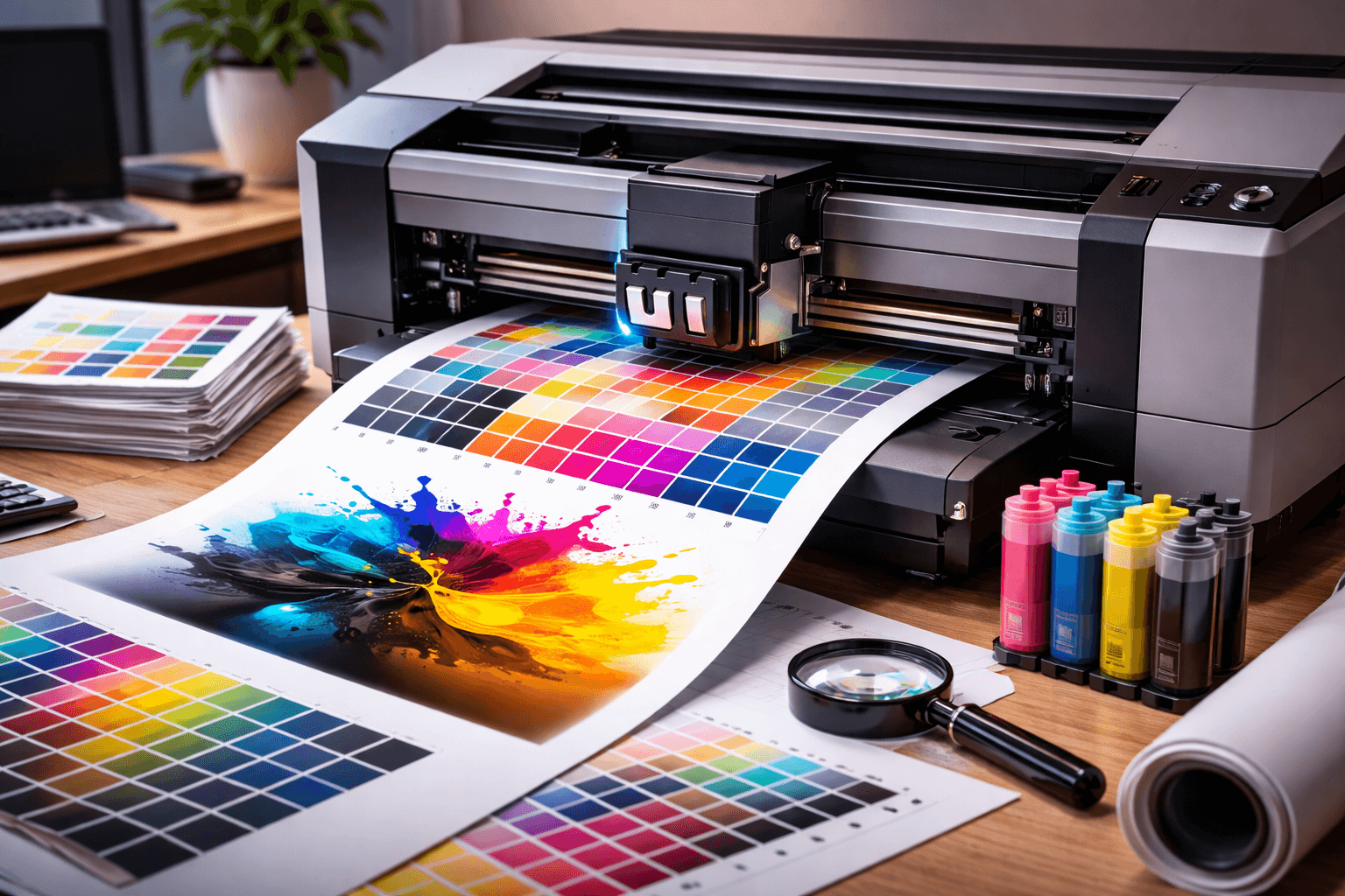 Digital printing with a page being printed