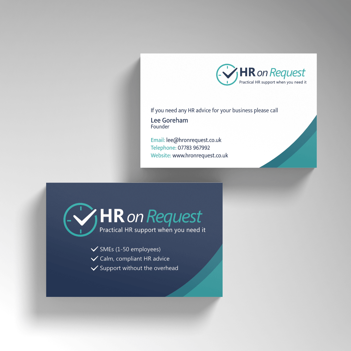 HR on Request business card