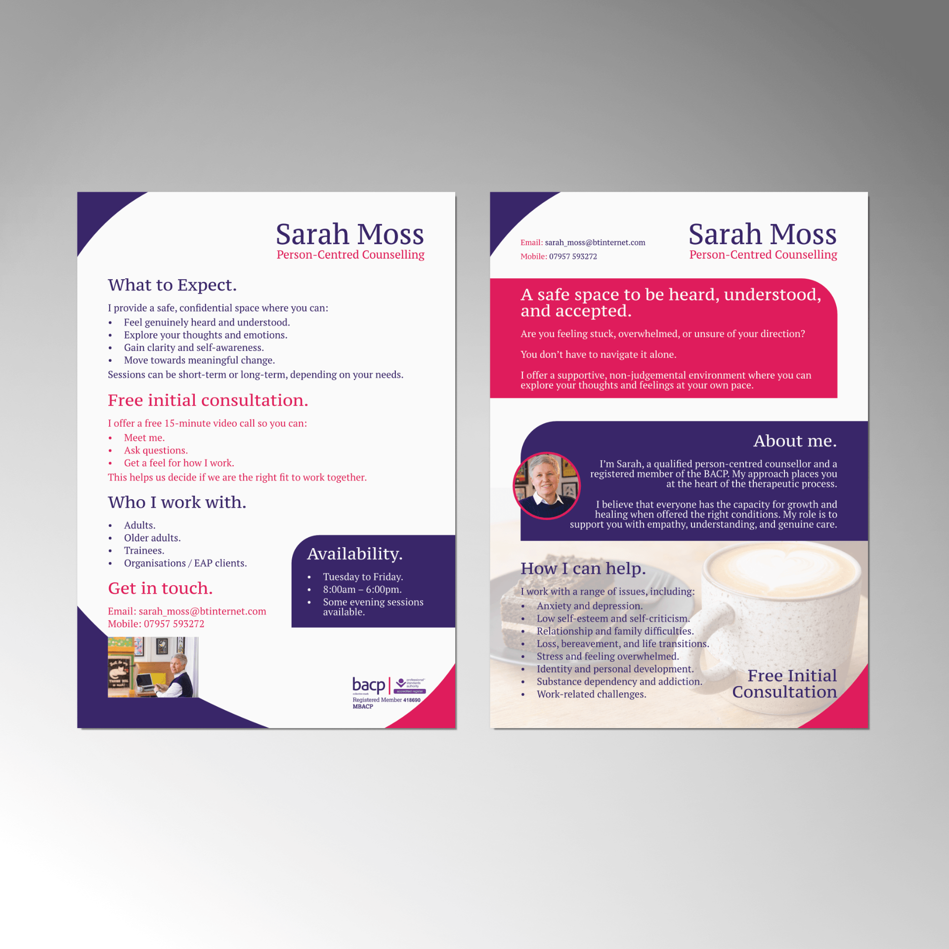 Sarah Moss A5 flyer
