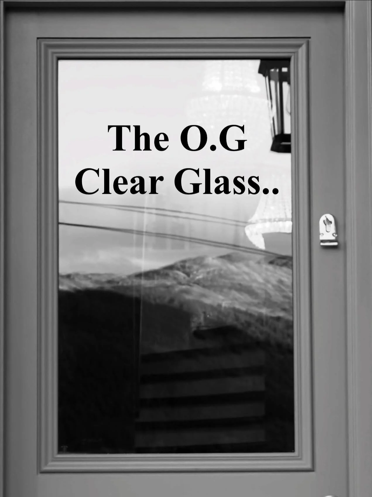 Next up we have everyone&rsquo;s favourite clear glass. The original. The one that needs no explanation.

No texture, no pattern, no tint. Just clean, unapologetic, no nonsense unobstructed light flooding your hallway and a door that lets the craftsm
