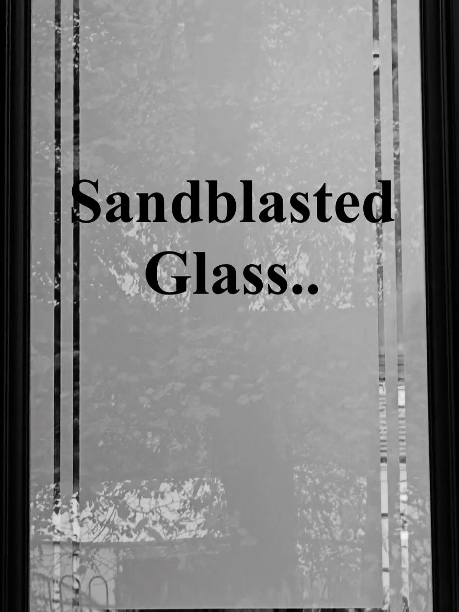 Today we are showcasing beautiful sandblasted or also named frosted glass. 

Sandblasted glass. The one that does exactly what it promises.

Full privacy, clean light diffusion, and it works on almost any door style without overthinking it. No textur