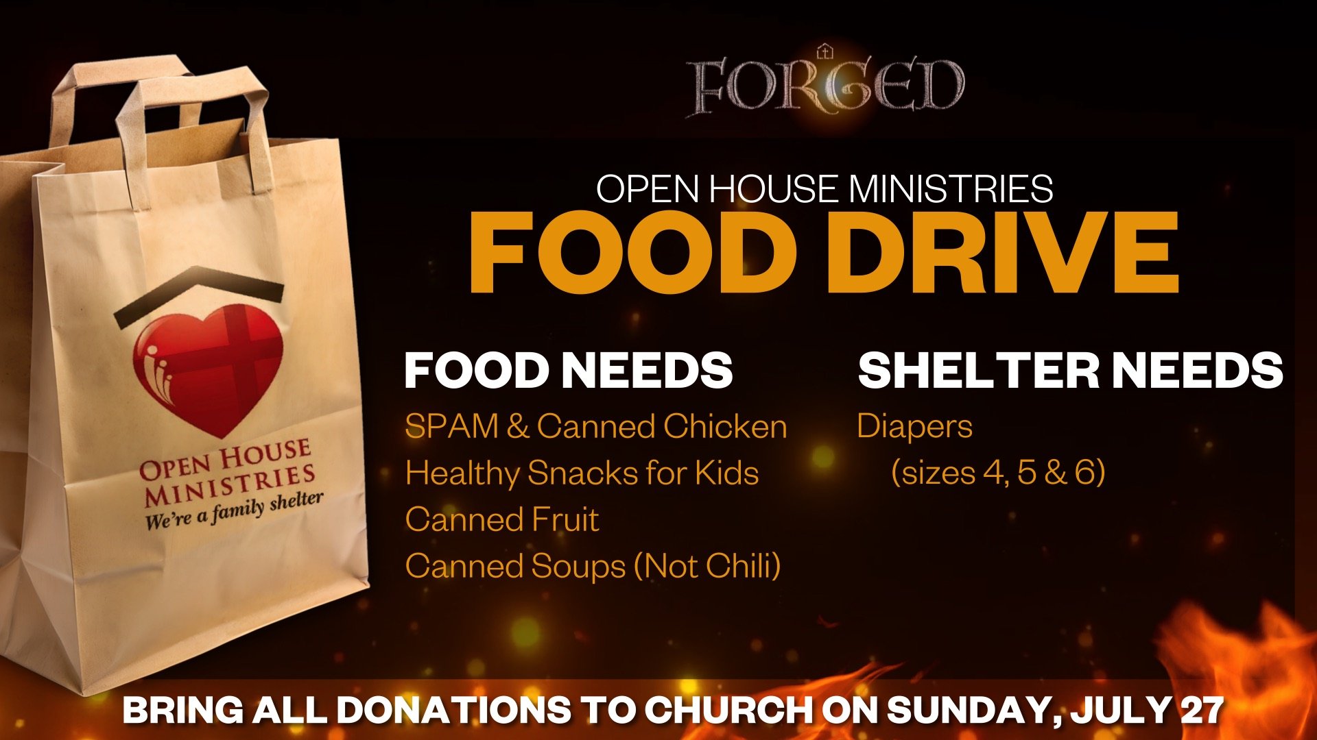 Open House Food Drive