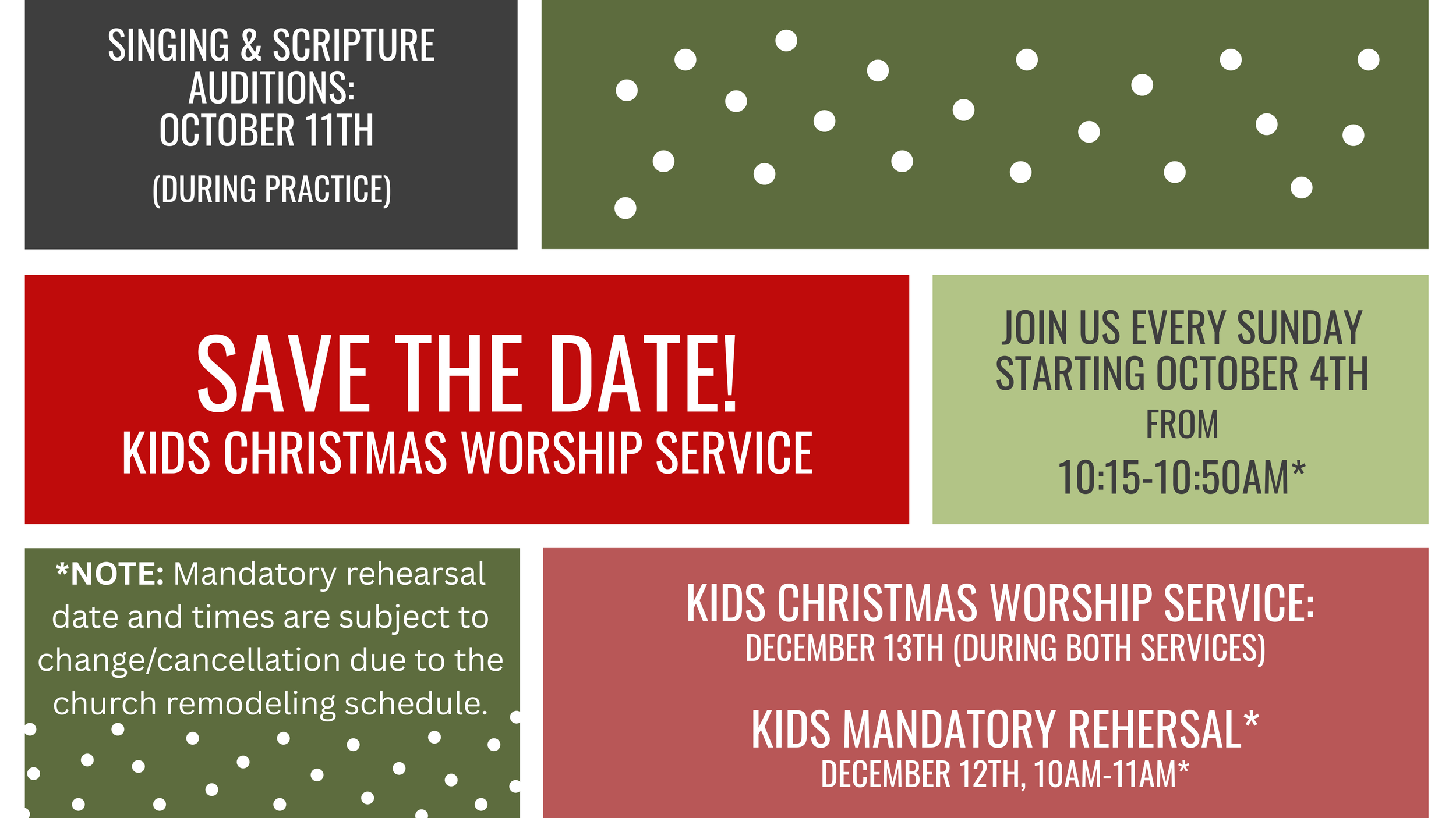 Kids Christmas Sunday Sign-Ups