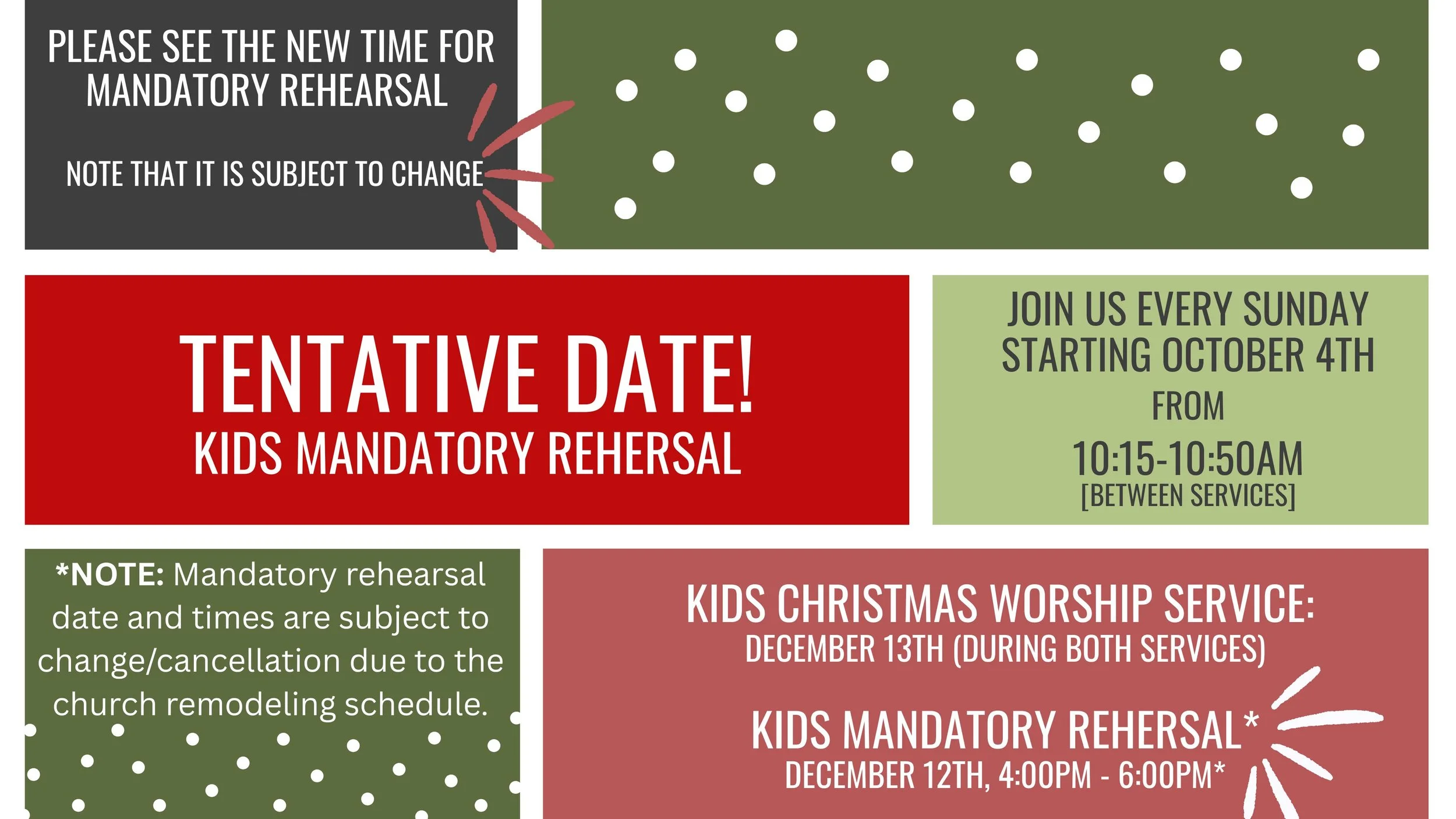 Kids Christmas Sunday Sign-Ups