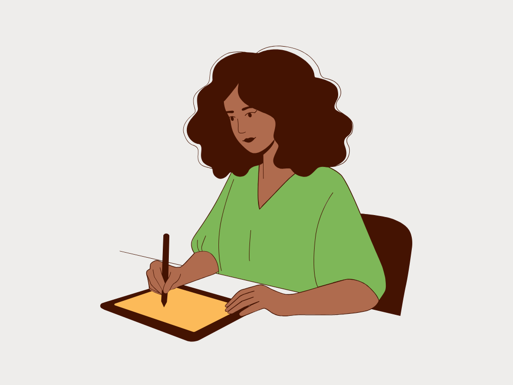 Woman journaling as she works on self-trust and people-pleasing patterns