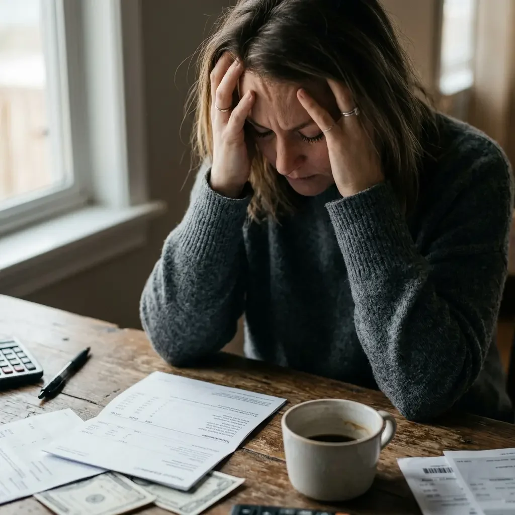 High-achieving woman reflecting on perfectionism and financial expectations