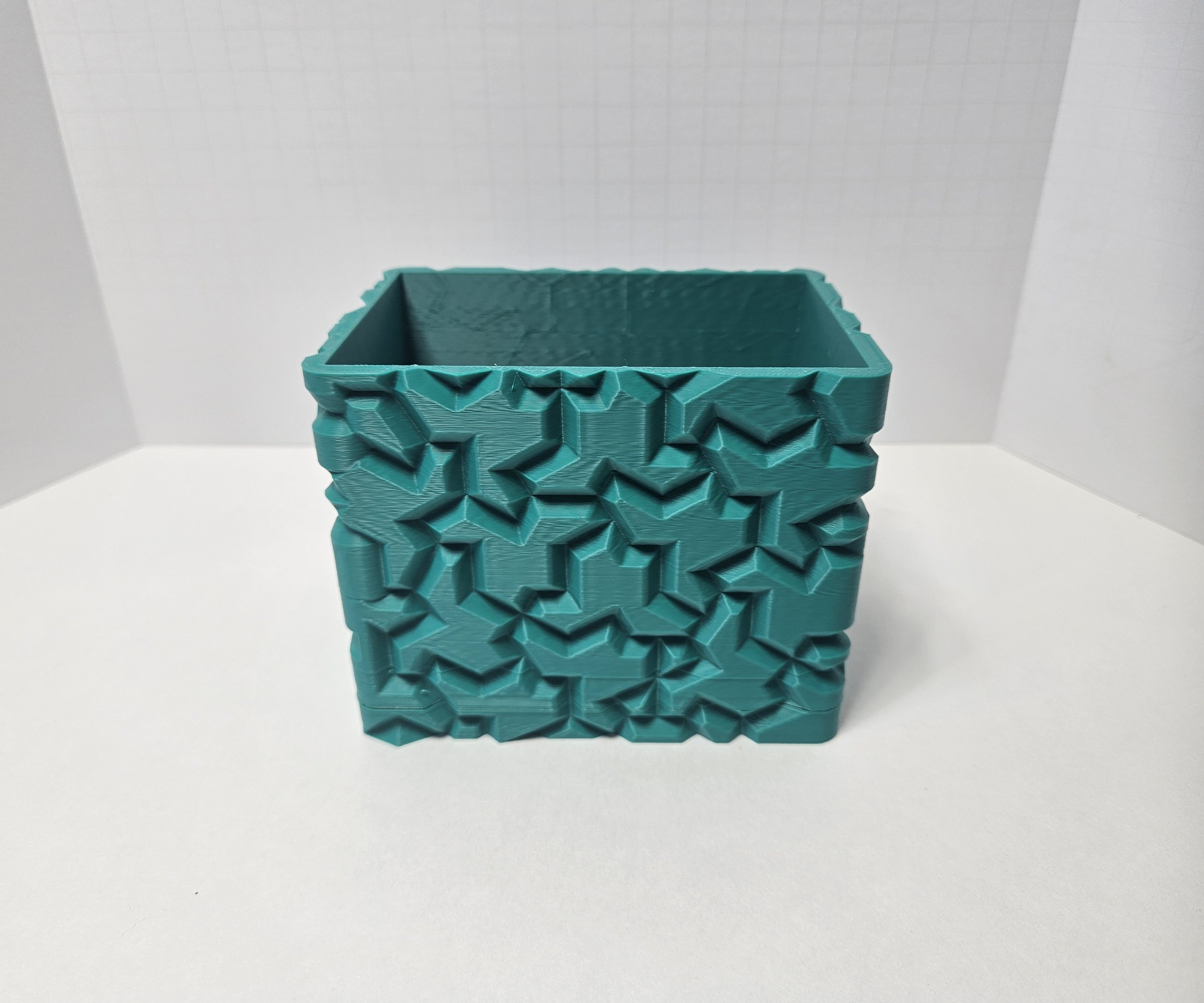 Teal Tile Planter front