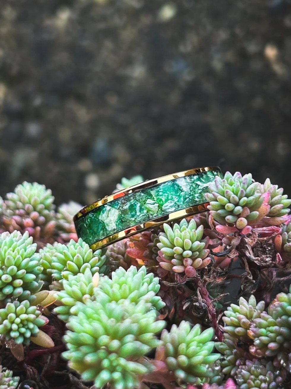 BC Jade Inlay Ring
