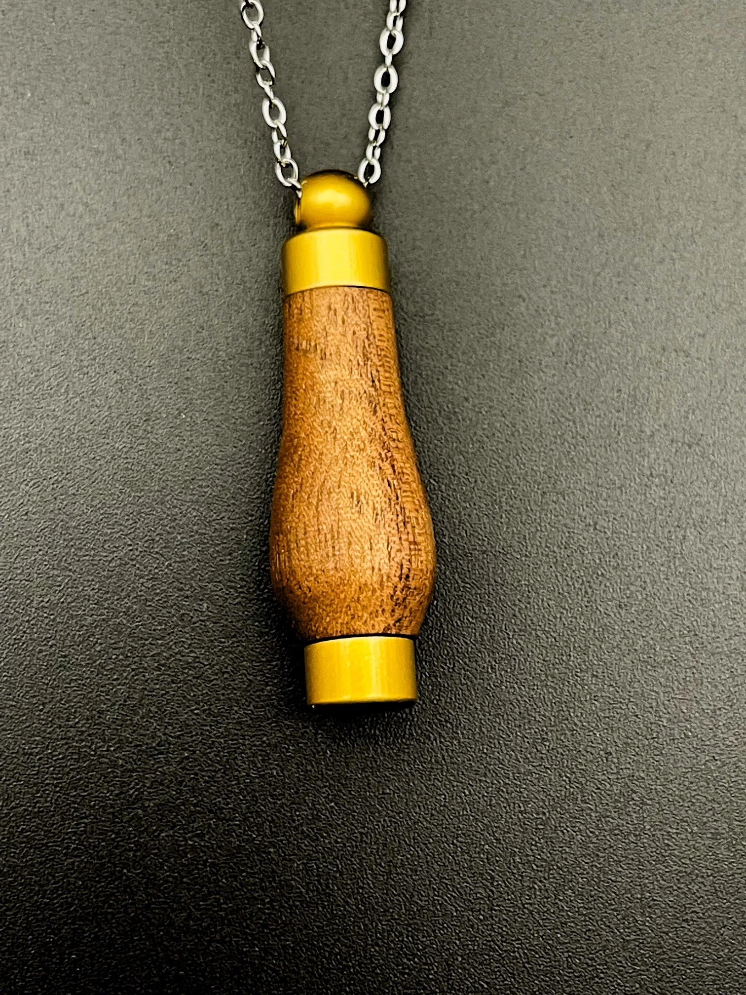 Capsule Pendent Satin Gold