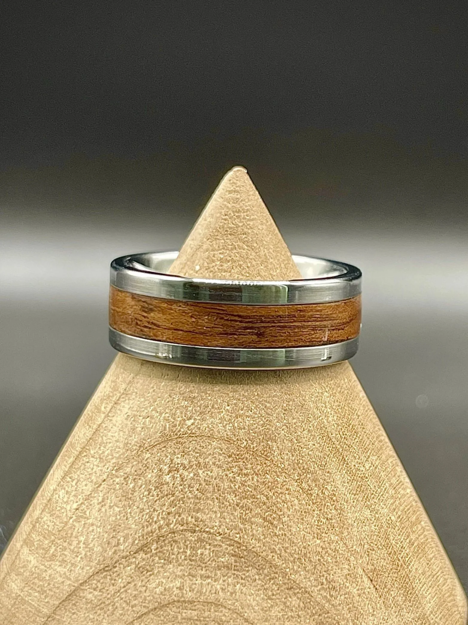 Black Walnut Wood Inlay Ring