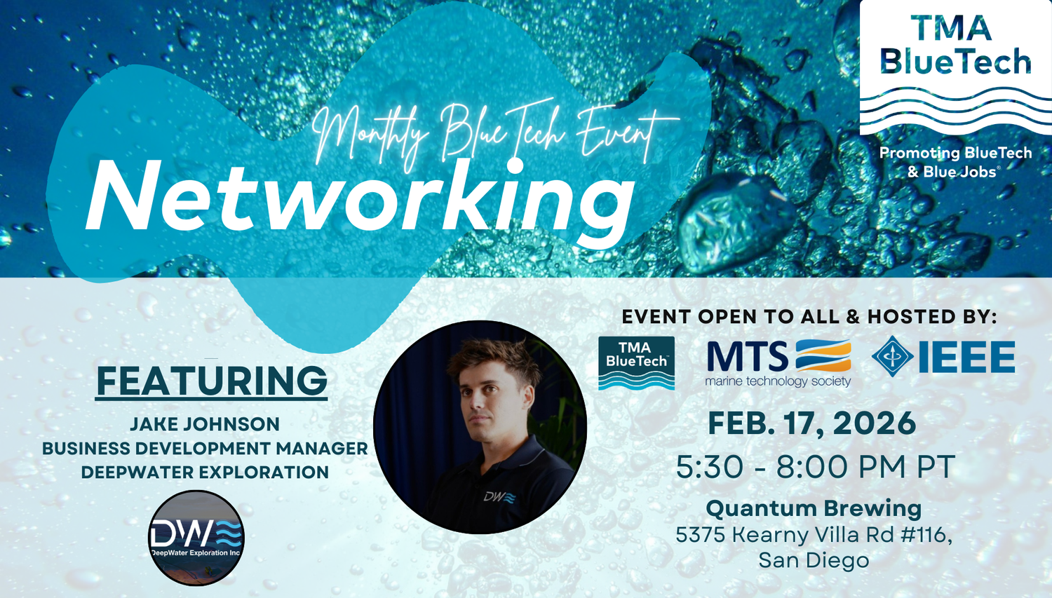 San Diego BlueTech Networking Event — TMA BlueTech