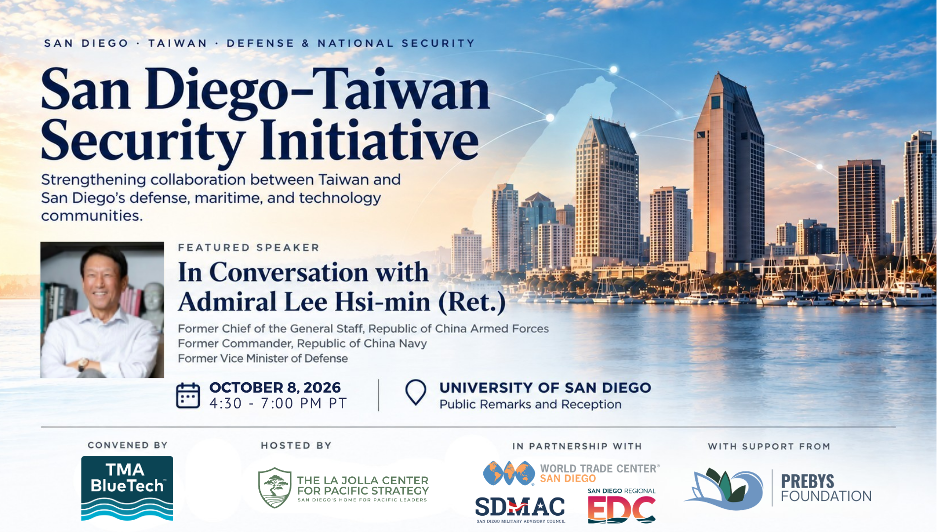 San Diego-Taiwan Security Initiative: In Conversation with Admiral Lee Hsi-ming (Ret.)