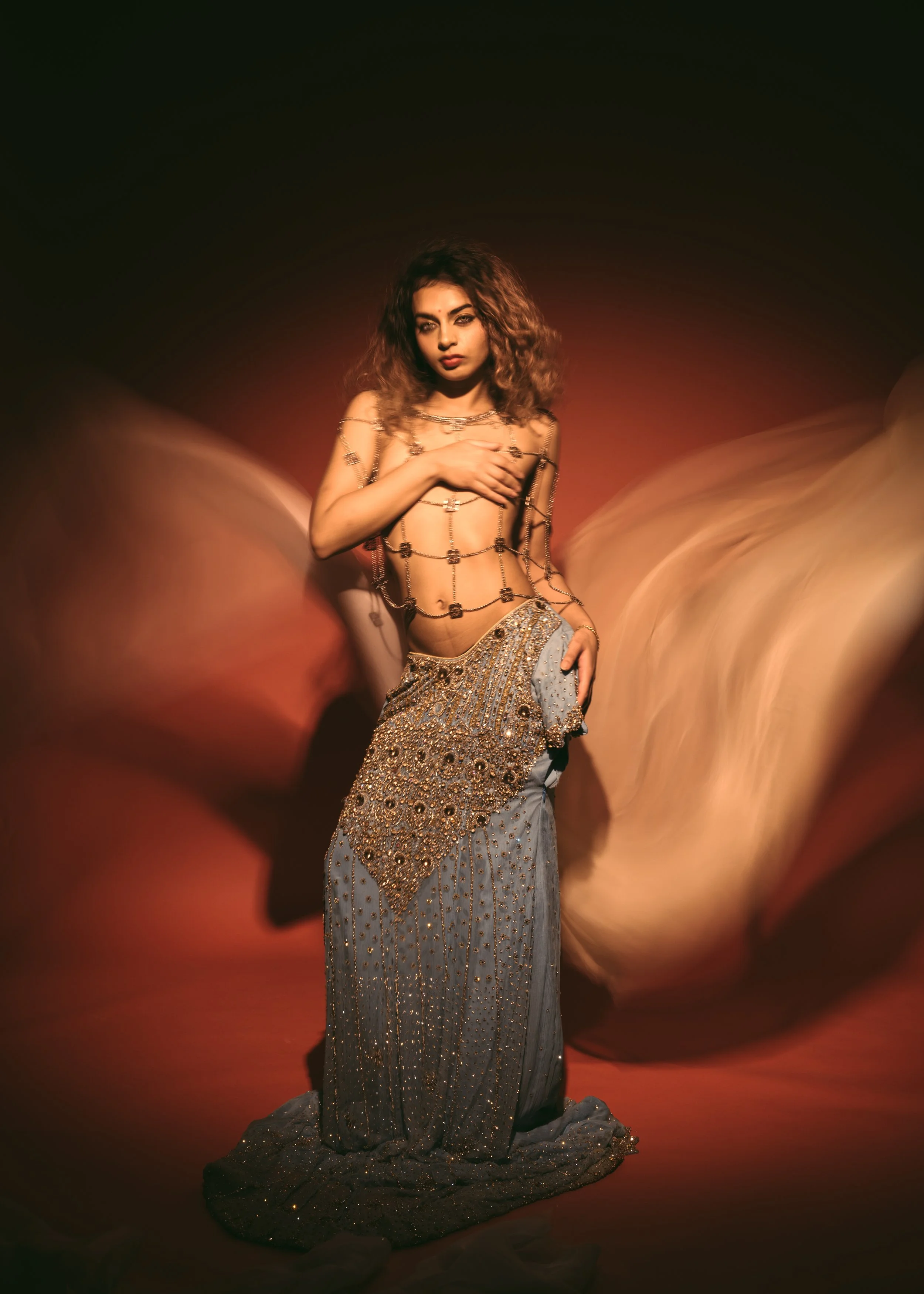 Stylist, creative director and concept- @na.ndini
Photographer- @tanishqpokhriyal
Assistant- @prishaaaajain
HMUA- @anasofia.mua
Model- @smizerc
Videographer and lighting- @phatmanphoto