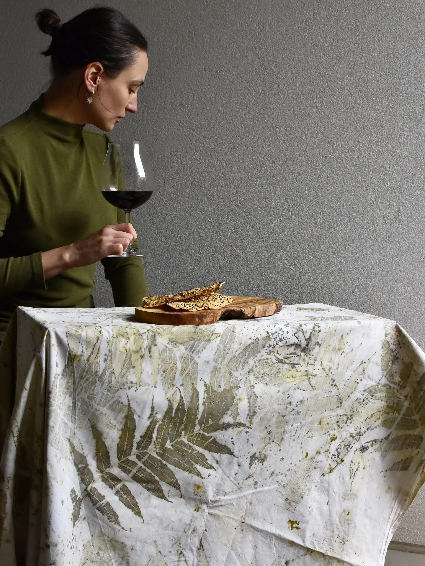 Honestly, this should be the way to be a vendor - with great wine in a cozy atmosphere! This Saturday, Dec 6th from 2-6 pm, at @vinocarta 🍷🍷. @mimicry.clothing is going to bring a small selection of silk scarves, wall hangings, postcards, no clothe