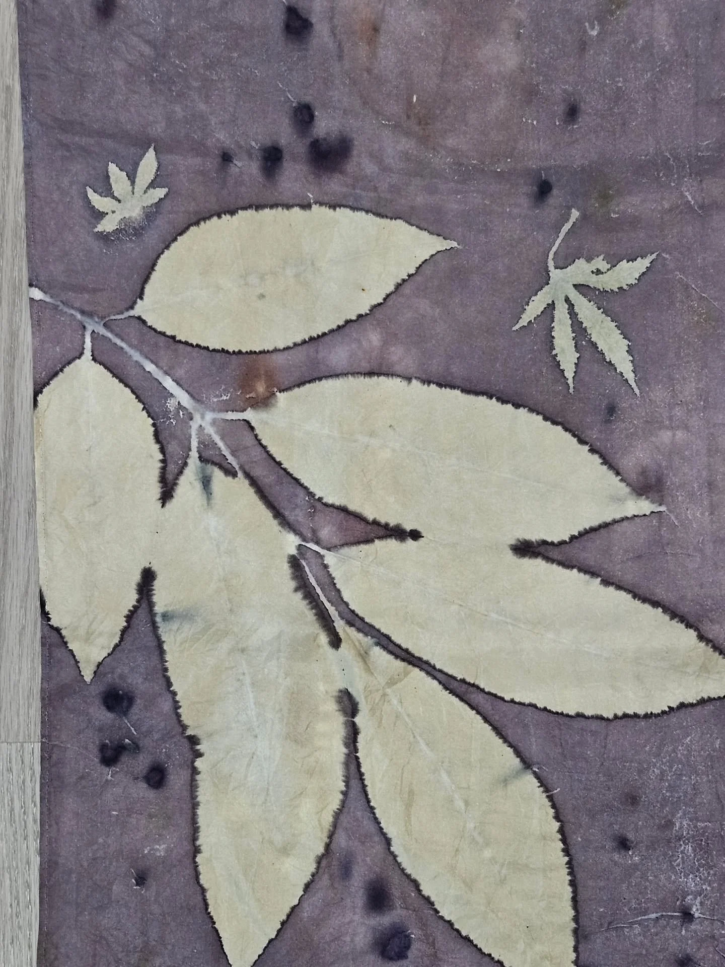 A few silk scarves I have available at this point. 
Purple-grey scarves are 11x60&quot;. 
$85
🌿 Ecoprinted with leaves,flowers and natural dyes.

(Photo#7 scarf isn't available)