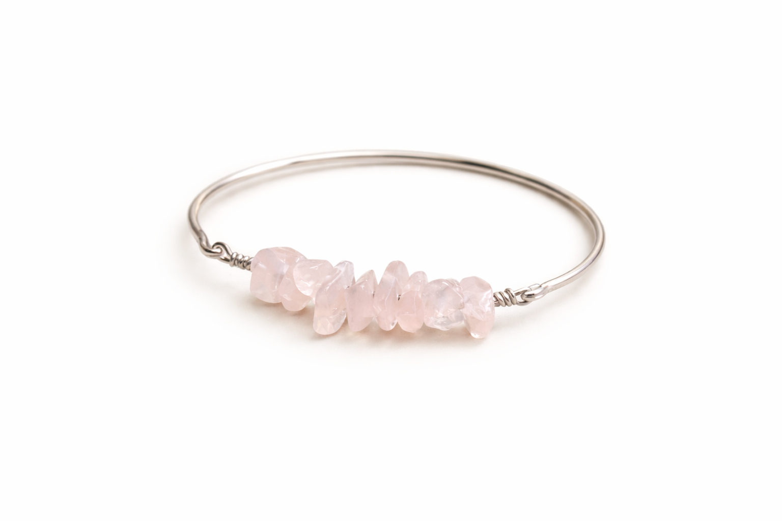 Rose Quartz bangle bracelet