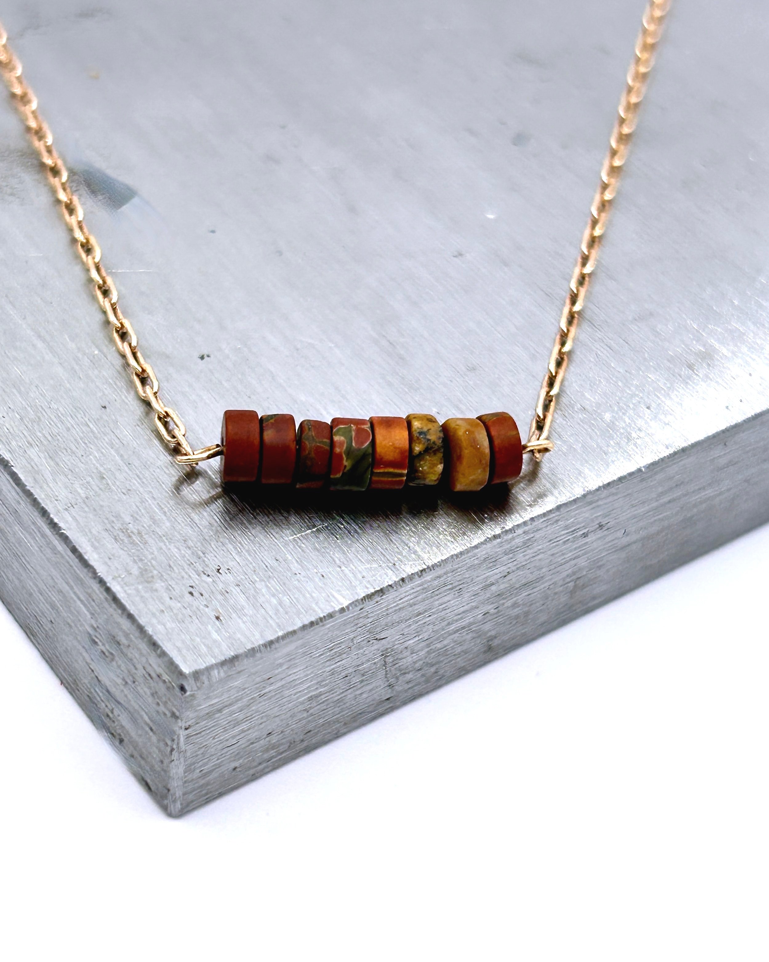 Lucy Red Creek Jasper Necklace